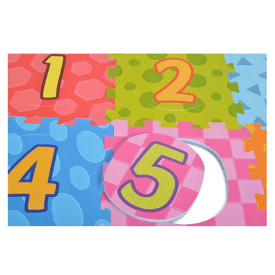 Covor Puzzle LUDIRO cu cifre 1-9, 9 piese EVA, grosime 10 mm, Suprafata Totala 89x89 Cm, Joaca Educativa si Sigura pentru Copii 10 Luni+ - LUDIRO