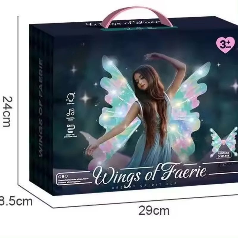 Set Aripi Magice de Zana pentru Copii care se Misca, Cu Efecte Luminoase Fascinante, + 3 Ani - LUDIRO