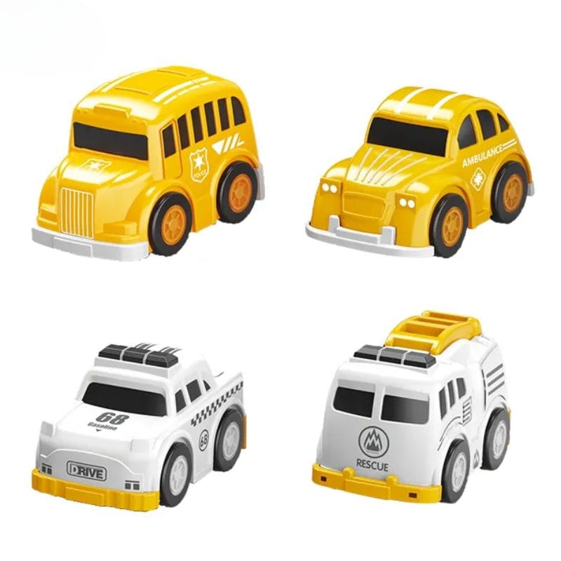 Camion 4 in 1 cu Functie Ride-On, Circuit Interactiv si Macara, Jucarie Educativa pentru Copii cu Volan Multifunctional, Lumini si Sunete, + 3 Ani - LUDIRO