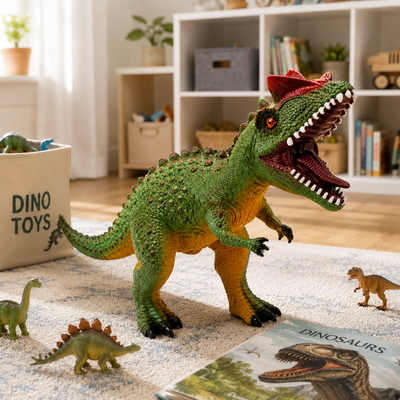 Dinozaur Sinotyrannus Gigant LUDIRO din Cauciuc Moale, cu Sunete, Aspect Realist, 73 cm - LUDIRO