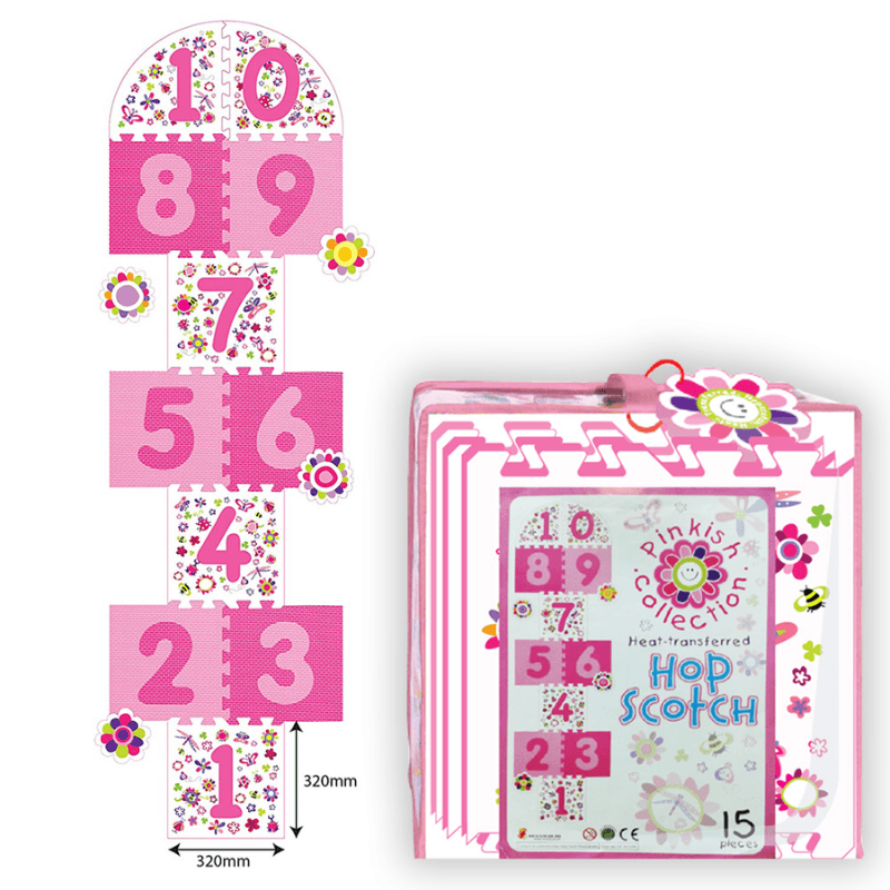 Covor Puzzle din Spuma EVA pentru Copii Ludiro, Set 11 Piese Educationale cu Jocul Sotron, 4 Flori pentru Jucatori - LUDIRO