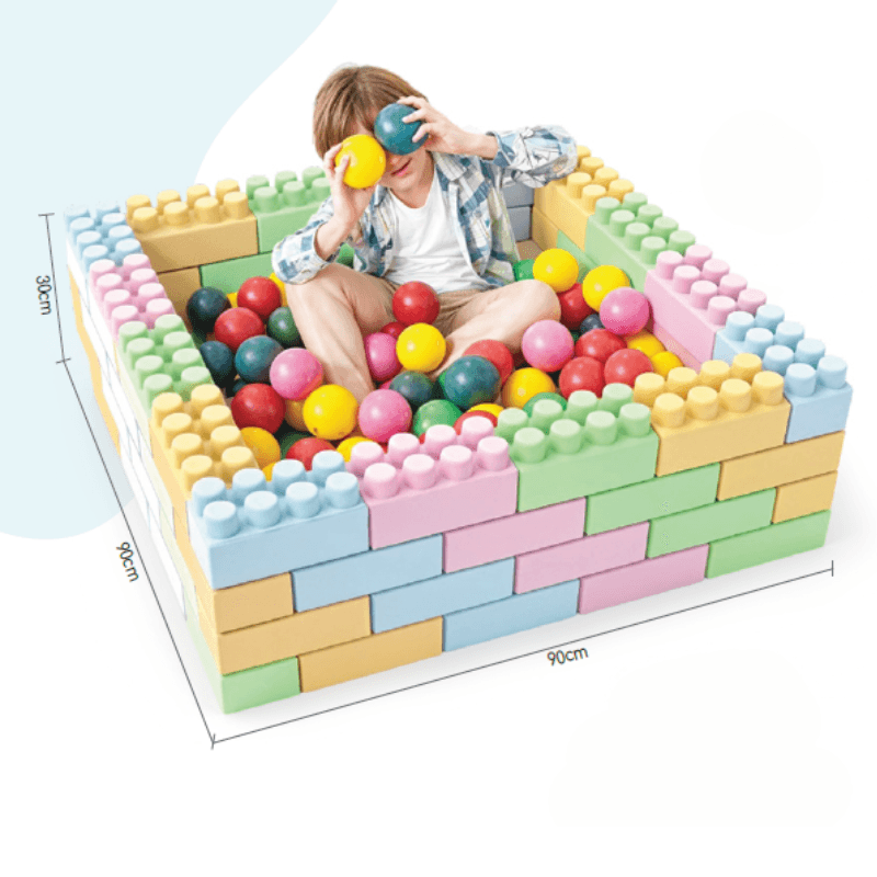 Set 48 Cuburi XXL de Constructie Ludiro, Plastic ABS Non-toxic, Dezvoltare Creativa si Motrica pentru Copii, 18 luni+ - LUDIRO