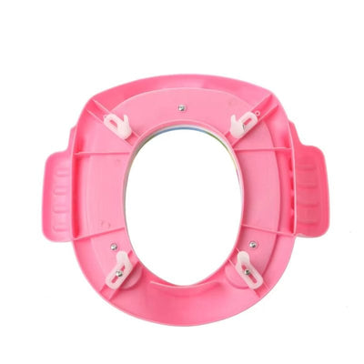 Capac de Toaleta pentru Copii, Broscuta Roz, Cu Manere Laterale si Design Colorat, Ideal pentru Antrenamentul la Olita si Invatarea Igienei Personale, 38x35x8 Cm, + 1 An - LUDIRO