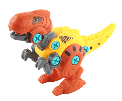 Jucarie Interactiva STEM DIY, Dinozaur de Construit, Tyrannosaurus Rex, Surubelnita Inclusa, Culori Aleatorii, 17x12x5.5 Cm, + 3 Ani - LUDIRO