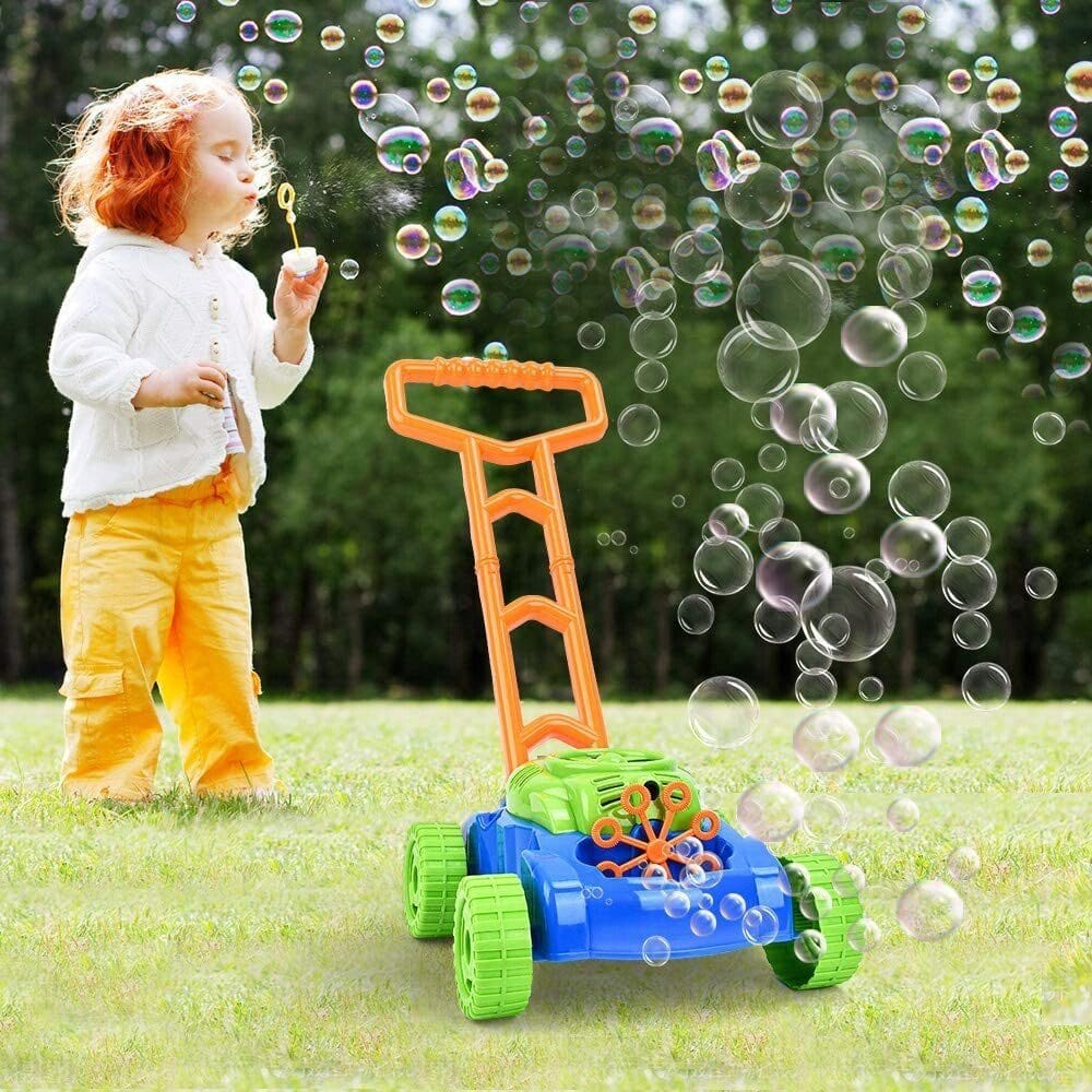 Masina de Tuns Iarba Interactiva pentru Baloane de Sapun, Solutie Inclusa, 27x27.5x50 Cm, + 3 Ani - LUDIRO