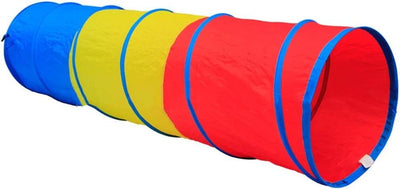 Tunel de Joaca Tricolor, 180x46 Cm, Pliabil, Interior sau Exterior, Multifunctional, + 3 Ani - LUDIRO