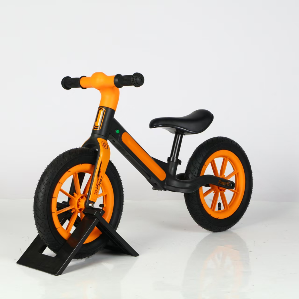 Bicicletă Fără Pedale Copii – Negru/Portocaliu, Bicicletă de Echilibru | 2–5 Ani - LUDIRO