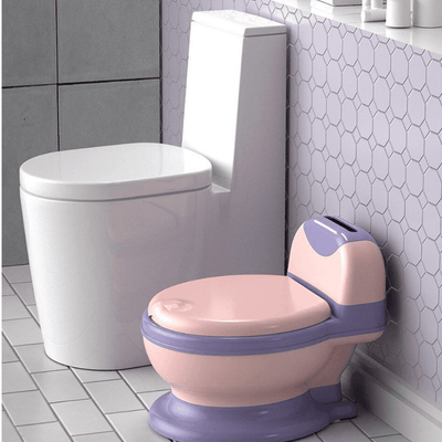 Olita pentru Copii Ergonomica cu Functie Educativa Ludiro, Design Realist, Ideala pentru Tranzitia la Toaleta, Roz Mov + 3 Ani - LUDIRO
