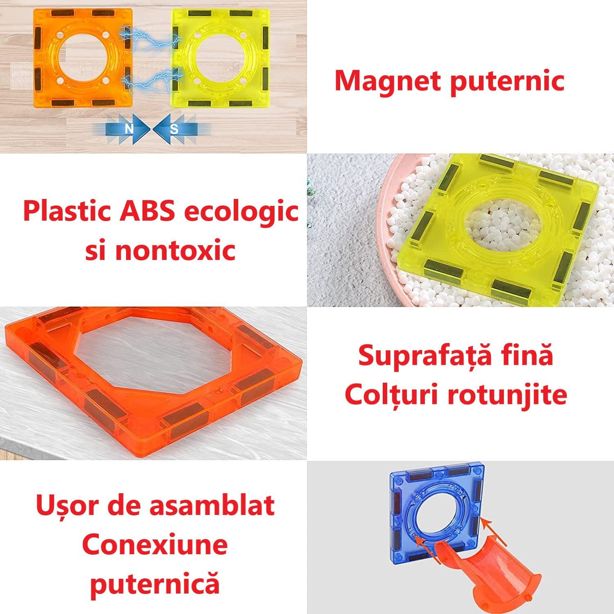 Resigilat - Set de Constructie, Blocuri Magnetice STEAM 3D Educationale, Circuit cu Bile, Lumini Led Interactive, 2 Figurine, Multiple Moduri de Construit, 292 piese, Multicolor, + 3 Ani - LUDIRO