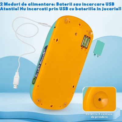 Simulator de Condus cu Volan pentru Copii – Cursă Auto cu Obstacole, Sunete și Muzică, 3+ ani - LUDIRO