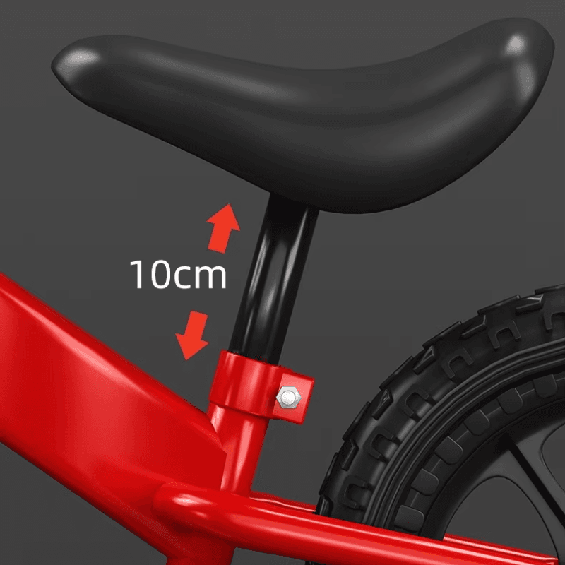 Resigilat - Bicicleta de Echilibru fara Pedale LUDIRO pentru Copii intre 2-5 Ani, Reglabila pe Inaltime, Rotire Ghidon 360 Grade, Roti din Polimer Antisoc Diametru 30 Cm, Cadru Metalic, Rosu - LUDIRO