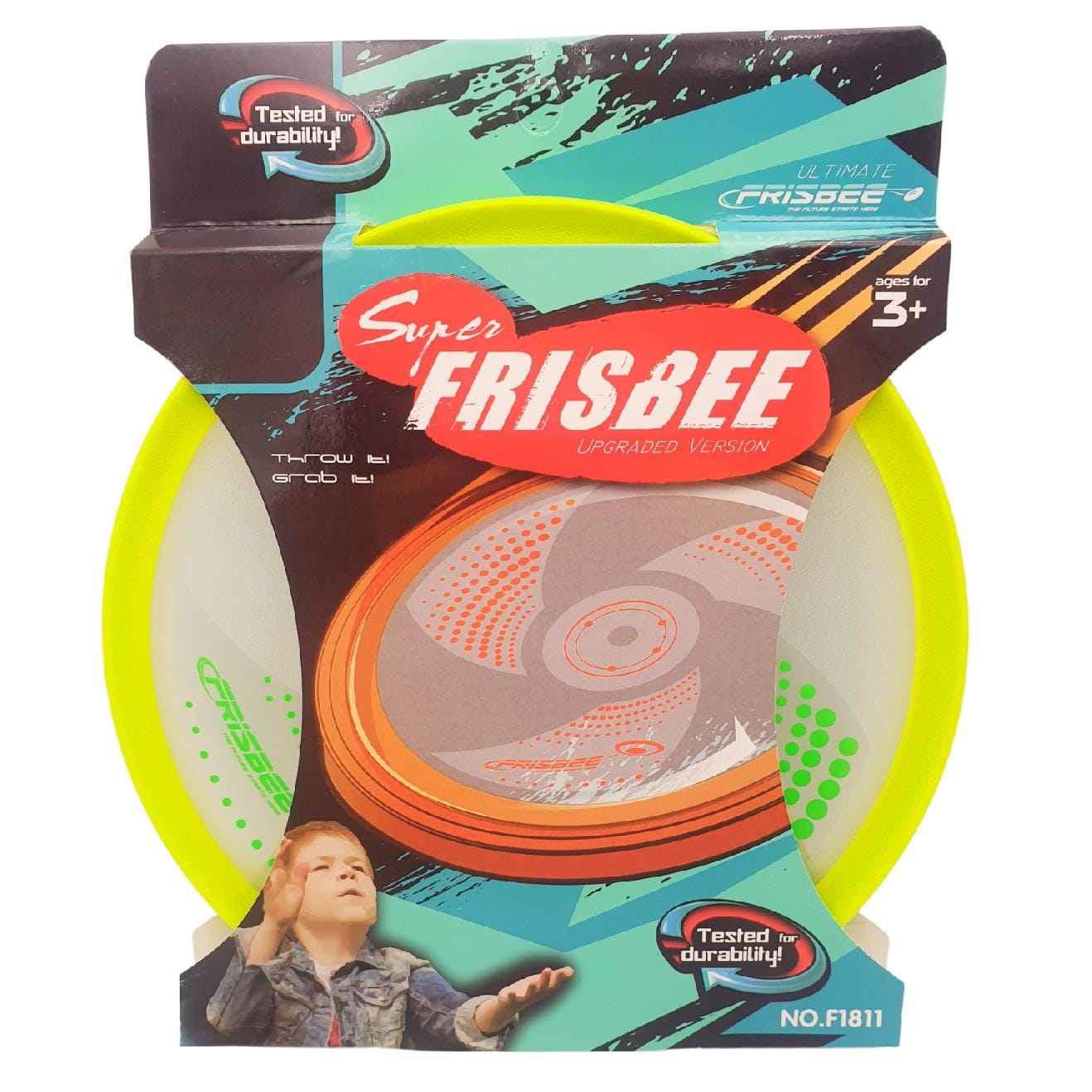 Disc Zburator Frisbee din Plastic, Diametru 20 Cm, Verde, + 3 Ani, Utility One - LUDIRO