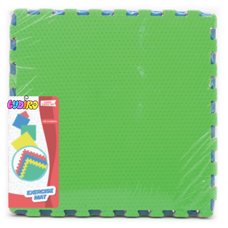 Resigilat - Covor Puzzle Senzorial cu 6 Texturi Diferite, 60x60 cm, Spuma EVA 12 mm, Joaca Tactila, Antiderapant - LUDIRO