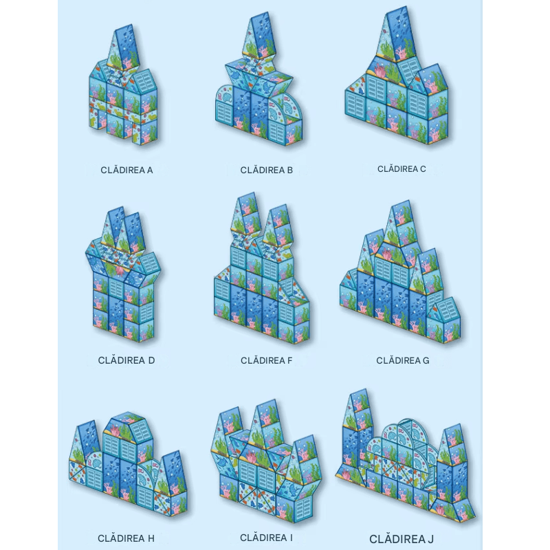 Set Magnetic Educativ Ocean, 108 Piese cu Tematica Marina, Creativitate si Invatare prin Joaca - LUDIRO