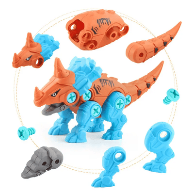 Jucarie Interactiva STEM DIY, Dinozaur de Construit, Centrosaurus, Surubelnita Inclusa, Culori Aleatorii, 19x10x5.5 Cm, + 3 Ani - LUDIRO