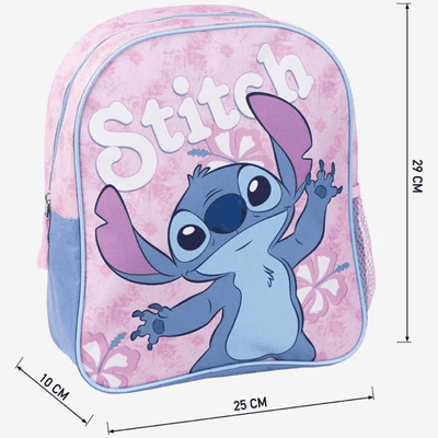 Rucsac de Gradinita cu efect 3D Lilo & Stitch „Hibiscus”, Disney, Roz, 29 cm - Disney