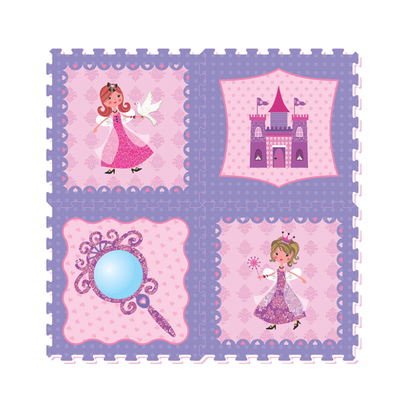 Covor Puzzle LUDIRO 4 Piese 48.6x48.6 Cm, Spuma EVA, Protectie, Versatilitate si Siguranta - LUDIRO