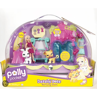 Set de Joaca Polly Pocket, Podiumul Pentru Animale, Multiple Accesorii, 27x20x9 cm, +4 ani - LUDIRO