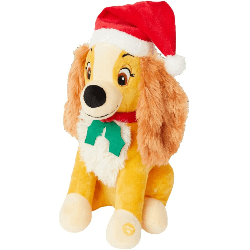 Jucarie de plus Disney de Craciun cu sunet Lady, 30 cm - Disney