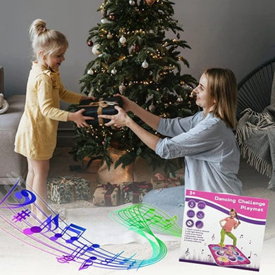 Resigilat - Covor Muzical Electronic, 5 Moduri Muzicale, 3 Nivele de Dificultate, Volum Adjustabil, Lumini LED, 90x93x3 cm, + 3 Ani - LUDIRO