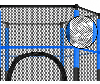Trambulina pentru Copii LUDIRO, Diametru 140 Cm, Inaltime 160 Cm, Cu Plasa de Siguranta, Suporta 200 kg, Interior sau Exterior, Pentru Dezvoltarea Echilibrului, Albastra, + 3 Ani - LUDIRO