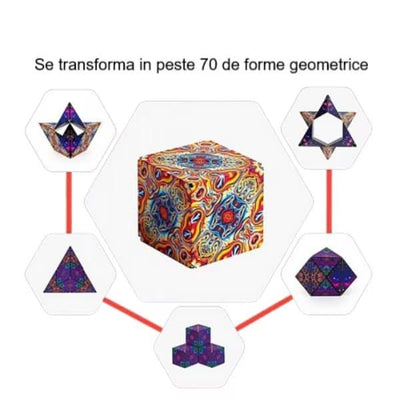 Jucarie Interactiva Cubul Magic, Puzzle 3D, 72 de Forme, 6.3x6.3x6.3 Cm, Multicolor, + 6 Ani - LUDIRO