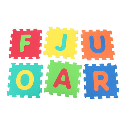 Covor Puzzle copii LUDIRO cu Cifre si Litere A-Z Detasabile, Spuma EVA Sigura - LUDIRO