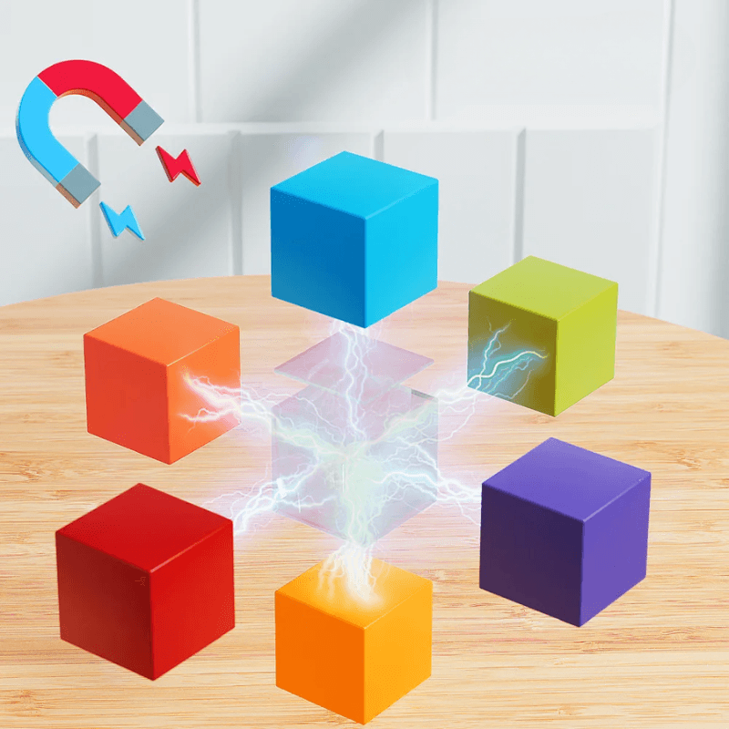 Set Cuburi Magnetice Educative 3D Ludiro, 96 Piese pentru Creativitate, Logica si Dezvoltare STEM - LUDIRO
