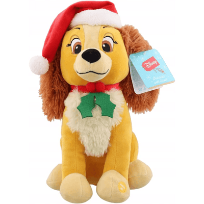 Jucarie de plus Disney de Craciun cu sunet Lady, 30 cm - Disney