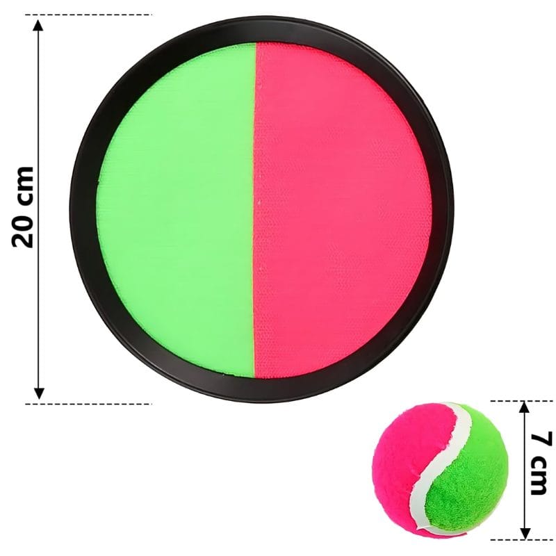 Set Interactiv Arunca si Prinde pentru Copii, 2 Palete cu Scai, Diametru 20 cm, 1 Minge, + 3 Ani - LUDIRO