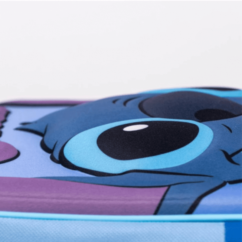 Ghiozdan Disney Lilo &amp; Stitch 3D pentru Copii, 31 Cm, Spațiu Generos, Design Original, Albastru - Disney
