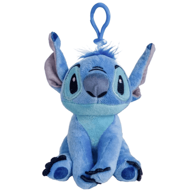Set 2 Plusuri Disney Stitch &amp; Angel cu Agatatoare, Brelocuri Moi pentru Ghiozdan si Joaca, 10 Cm+ - LUDIRO
