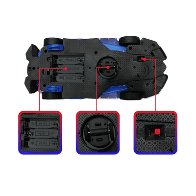 Masinuta de Politie Transformabila in Avion, Cu Sunete si Lumini Led Interactive, 25.4x5x11 Cm, Alb Albastru, + 3 Ani - LUDIRO