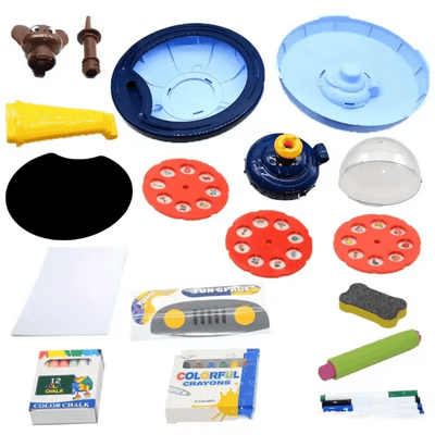 Resigilat - Set Masuta Educativa cu Proiector LUDIRO 4-in-1 pentru Copii, Desen cu Lumina, Formare Creativa, Tabla Lavabila si Lampa de Veghe, Joc interactiv Fara Ecrane, + 3 Ani - LUDIRO