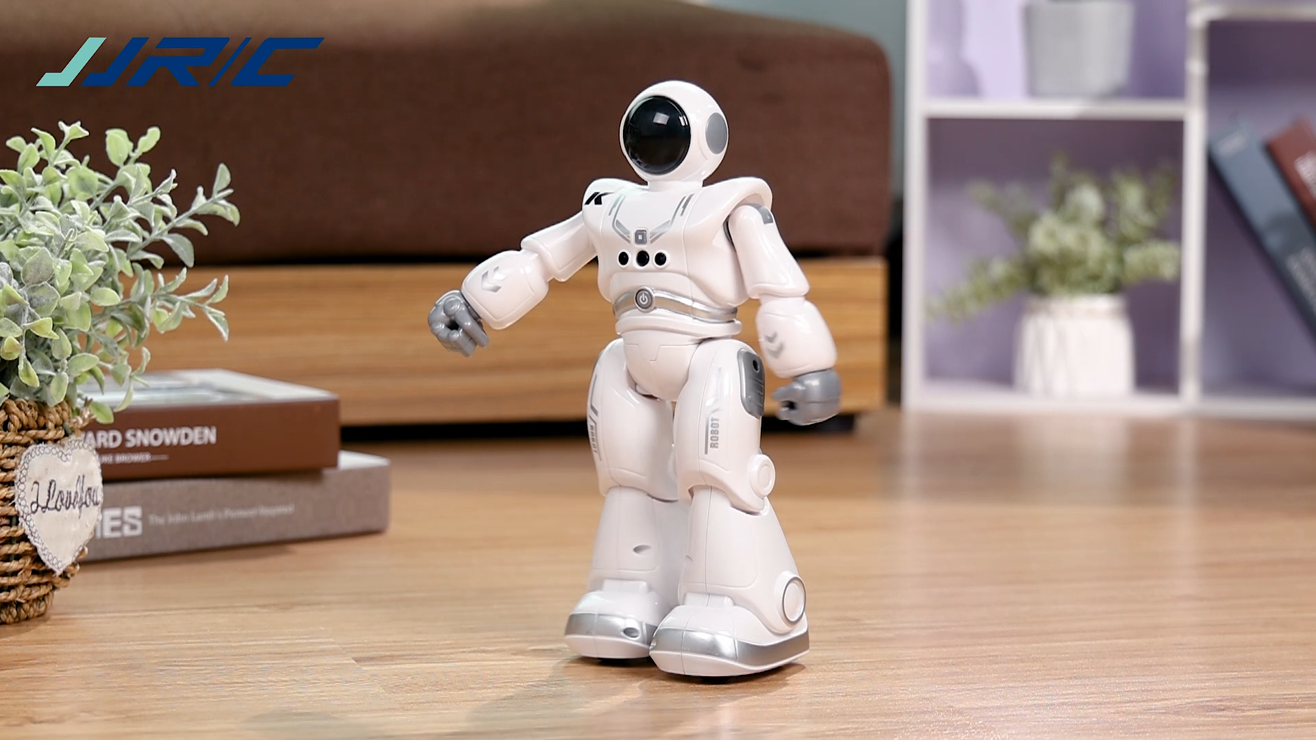 Robot Inteligent JJRC R18 Astronaut Controlabil prin Gesturi, Cu Telecomanda, 27x8.5x16 Cm, 50 de Miscari, Cu Acumulator, Alb Albastru, + 8 Ani - LUDIRO