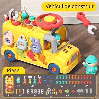 Uneltele și componentele de joacă ale autobuzului educativ LUDIRO.