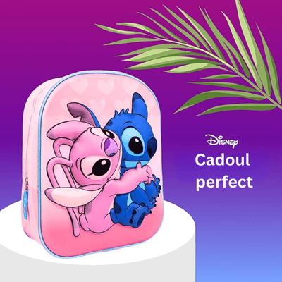 Ghiozdan Disney Stitch &amp; Angel, Prietenul Magic pentru Școală și Joacă - Disney
