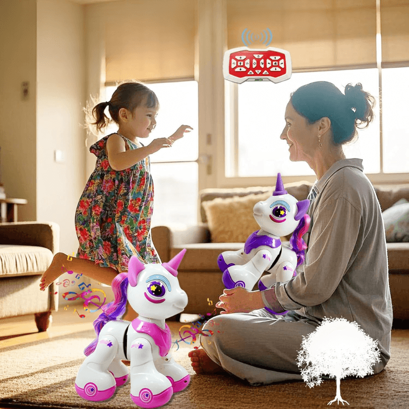 Unicorn Interactiv cu Telecomanda, Muzica, Lumini, Dans, Senzor de Atingere, Ludiro, 3+ Ani - LUDIRO