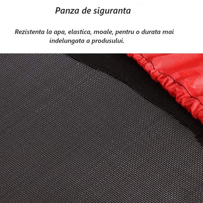 Trambulina pentru Copii pentru Interior si Exterior, 122x140 Cm, Greutate suportata 200 kg, Cu Plasa de Protectie, Rezistenta Ploaie si Raze UV, +3 Ani - LUDIRO