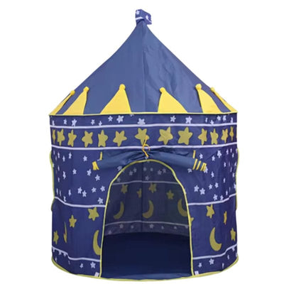 Cort de Joaca pentru Copii, Castelul Cavalerilor, Albastru, 135 x 105 x 105 Cm, Ideal pentru Aventuri si Distractie Infinita, + 3 Ani - LUDIRO