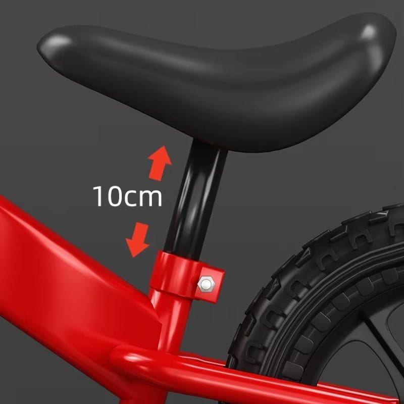 Bicicleta de Echilibru fara Pedale LUDIRO pentru Copii intre 2-5 Ani, Reglabila pe Inaltime, Rotire Ghidon 360 Grade, Roti din Polimer Antisoc Diametru 30 Cm, Cadru Metalic, Negru - LUDIRO