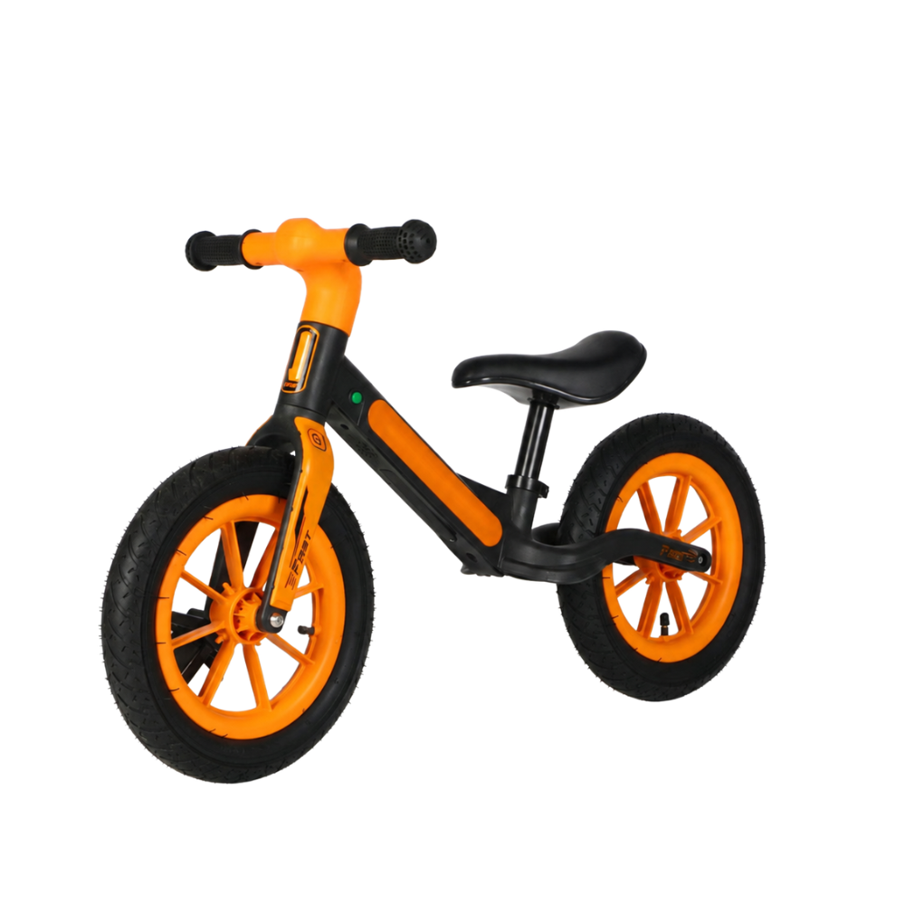 Bicicletă de echilibru Ludiro 12 inch portocaliu, cu lumini LED și sunete, 2-5 ani - LUDIRO