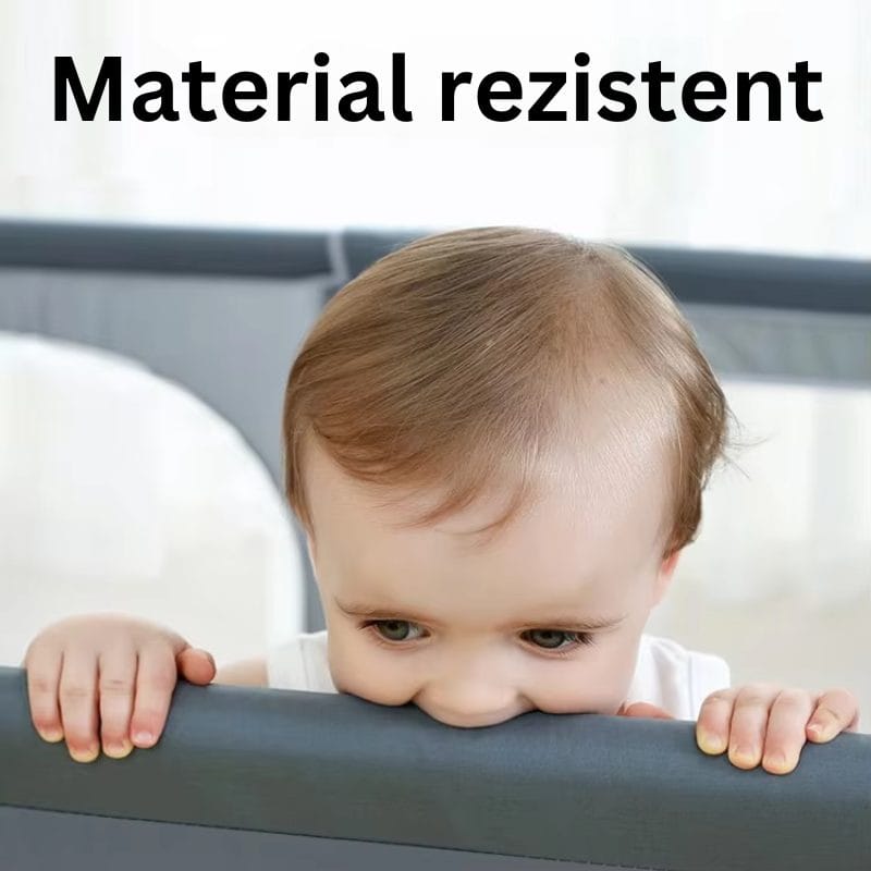Tarc de Joaca pentru Copii, 1-5 Ani, 180x150x66 Cm, Spatiu Sigur si Generos, Cu Plasa Moale, Protectie la Colturi si Structura Stabila, Ideal pentru Interior si Exterior, Usor de Asamblat, Gri - LUDIRO