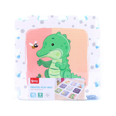 Resigilat - Covor Puzzle din Spuma EVA pentru Copii Ludiro, Set 9 Piese Educationale cu Animale, Litere si Cifre, Sigur, Non-Toxic, Suprafata Totala 89x89 Cm, Asamblare 3D, Joaca si Invatare - LUDIRO