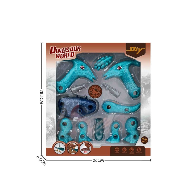 Resigilat - Jucarie Interactiva STEM DIY, Dinozaur de Construit, Parasaurolophus, Surubelnita Inclusa, Culori Aleatorii, 27x9x17 Cm, + 3 Ani - LUDIRO