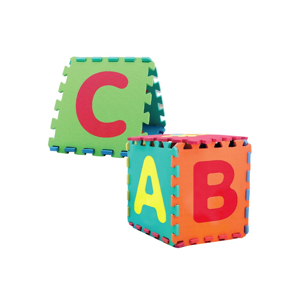 Covor Puzzle copii LUDIRO cu Litere A-Z Detasabile, Spuma EVA Sigura, 26 Piese 32x32 cm - LUDIRO