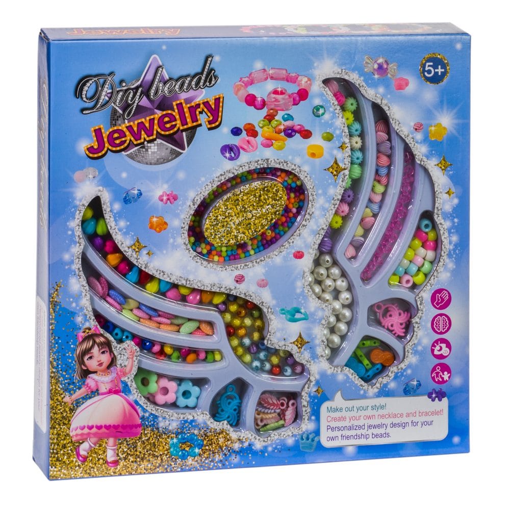 Set pentru Artizanat, Bratari cu Margele, Fluturas, Multicolor, 29x4x29 cm, + 5 Ani - LUDIRO