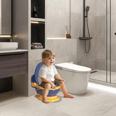 Olita pentru Copii Ergonomica cu Functie Educativa, Design Realist, Capac Rabatabil, Rezervor Detasabil si Compartiment pentru Hartie Igienica, Ideala pentru Tranzitia la Toaleta, + 3 Ani - LUDIRO