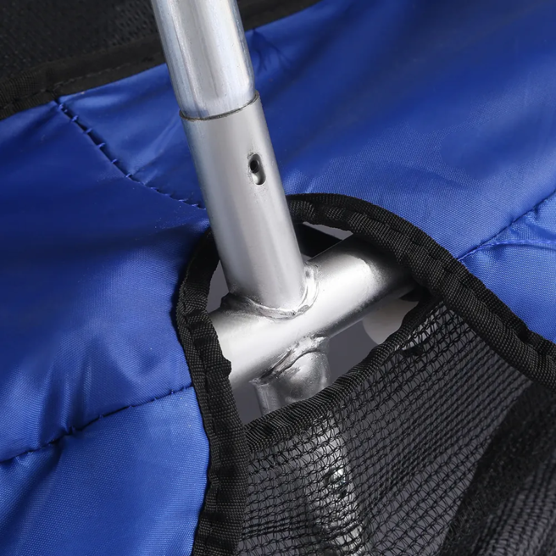 Resigilat - Trambulina pentru Copii LUDIRO, Diametru 140 Cm, Inaltime 160 Cm, Cu Plasa de Siguranta, Suporta 100 kg, Interior sau Exterior, Pentru Dezvoltarea Echilibrului, Albastra, + 3 Ani - LUDIRO