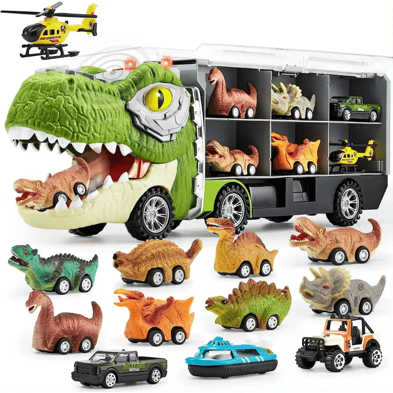 LUDIRO – Camion dinozaur și exemple din mai multe variante de accesorii